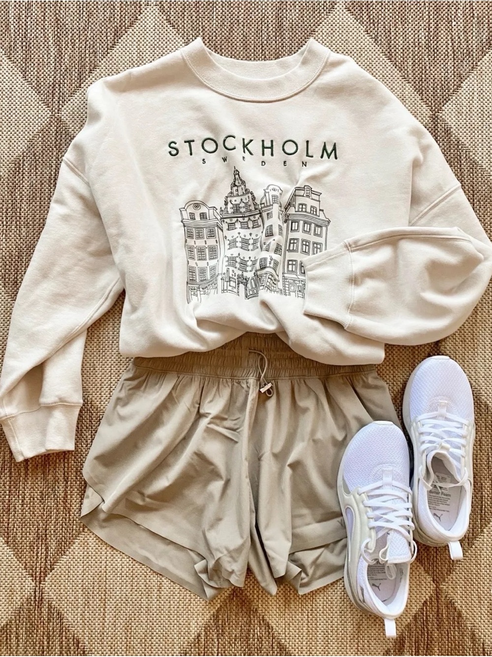 Abercrombie & Fitch Light Pink Stockholm Graphic Sweatshirt